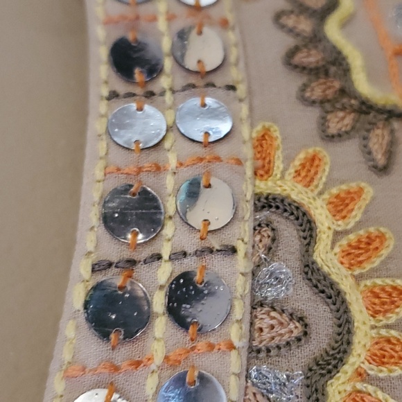 Chan Luu Doeskin Mix Embroidered Mini Skirt Size XS - Picture 5 of 11